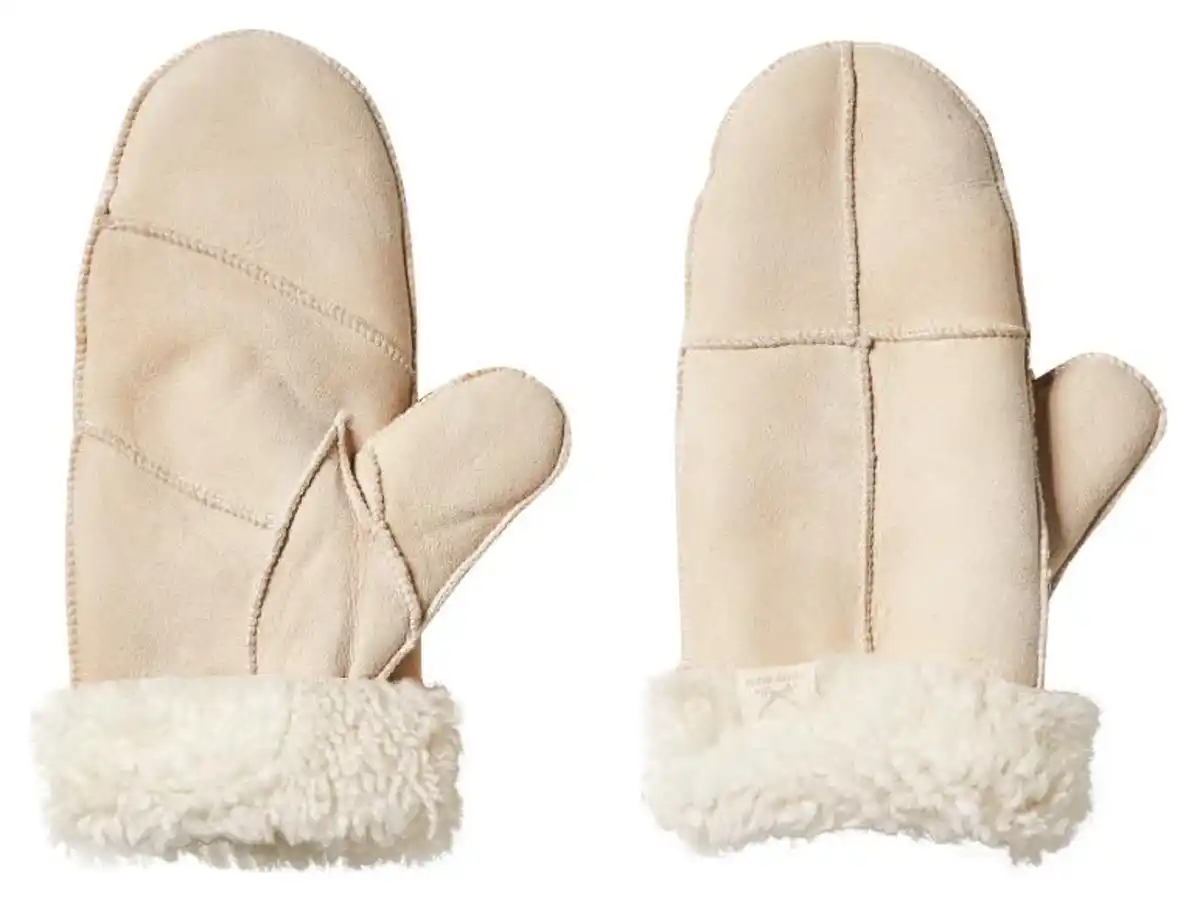 Bild 2 von SANSIBAR Damen Lammfellhandschuhe / Lammfellfäustlinge