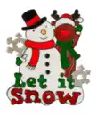 Bild 1 von Weihnachtliche Fensteraufkleber Schneemann mit Rentier