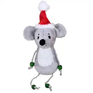 Nobby Katzenspielzeug Xmas Maus 20 cm grau