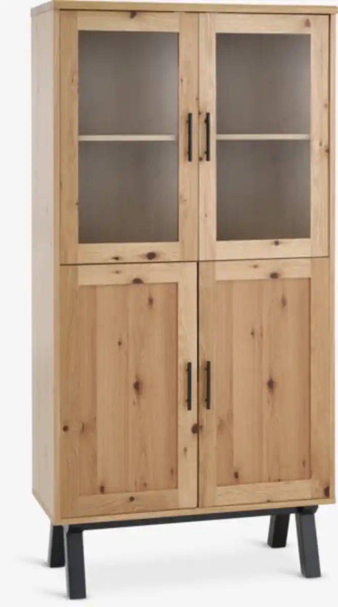 Bild 1 von Vitrine SANDBY 2 Türen eiche natur/schwarz