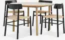 Bild 1 von ALSTED Ø120 Tisch n.eiche + 4 ISLEV Stühle schwarz/natur