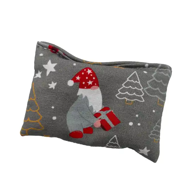 Bild 1 von Aumüller Katzenspielzeug Weihnachten Kissen 10 cm grau rot - 2 Stk.