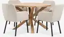 Bild 1 von GRIBSKOV Ø120 Tisch n.eiche + 4 SOTTRUP Stühle beige/schwarz