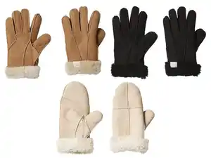 SANSIBAR Damen Lammfellhandschuhe / Lammfellfäustlinge