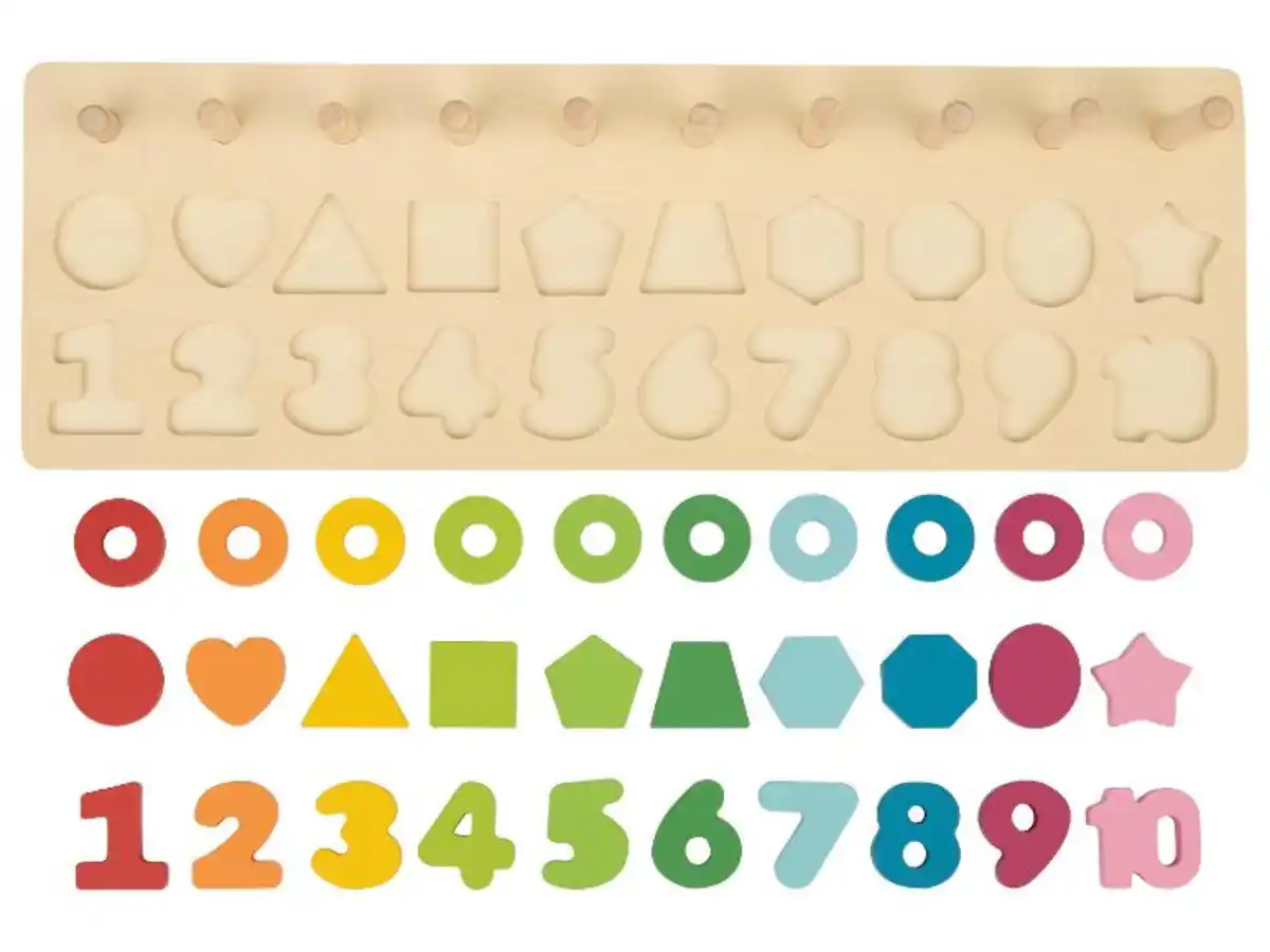 Bild 3 von lupilu® Zählstäbe aus Holz / Magnetisches Labyrinth / Abakus / Rechen-Spielzeug / Logik-Spiel