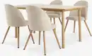 Bild 1 von ALSTED L160 Tisch n.eiche + 4 THORUP Stühle beige/n.eiche