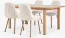 Bild 1 von MEJLSKOV L180 Tisch n.eiche + 4 JONSTRUP teddy off-white