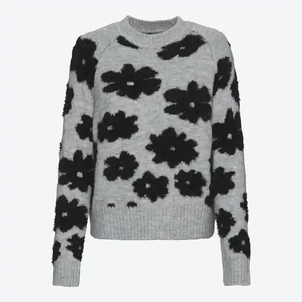 Bild 3 von Damen-Pullover mit Blumen-Jacquard-Muster
