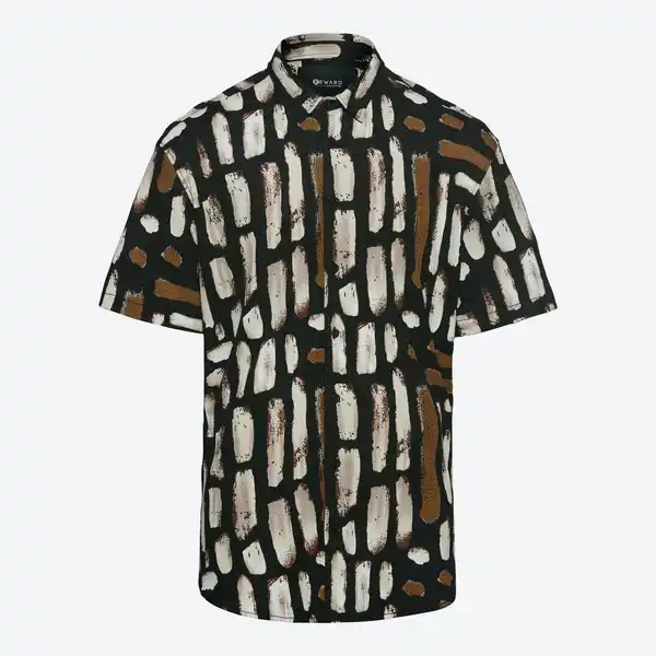 Bild 3 von Herren-Kurzarmhemd mit All-Over-Bedruckung