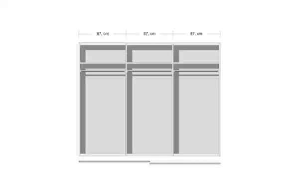 Bild 2 von Schwebetürenschrank Kronach, alpinweiß, 261 x 210 cm