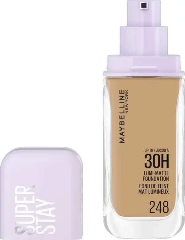 Bild 2 von Maybelline New York Super Stay Lumi Matte Foundation 248 + gratis Pinsel Reinigungspad