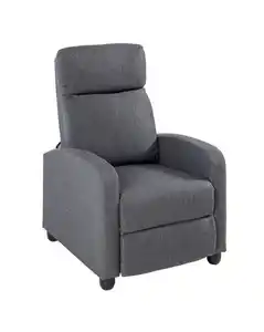 Verstellbarer Relaxsessel mit Push-Back-Funktion, ca. 68,5 x 86 x 100 cm - Grau