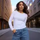 Bild 1 von Damen-Langarmshirt aus Baumwolle