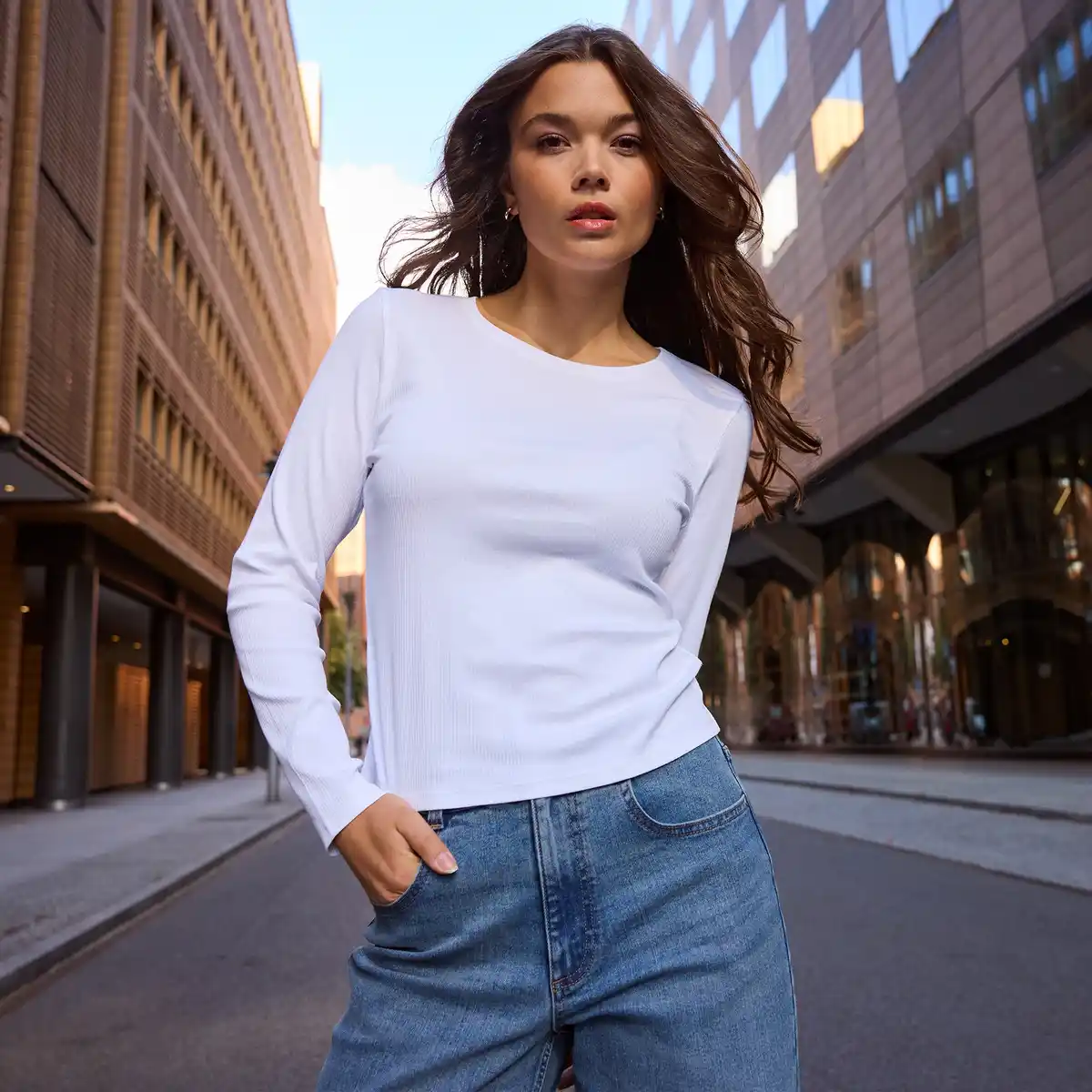 Bild 1 von Damen-Langarmshirt aus Baumwolle