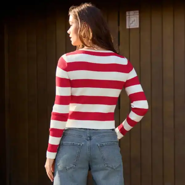 Bild 4 von Damen-Langarmshirt im Streifen-Design