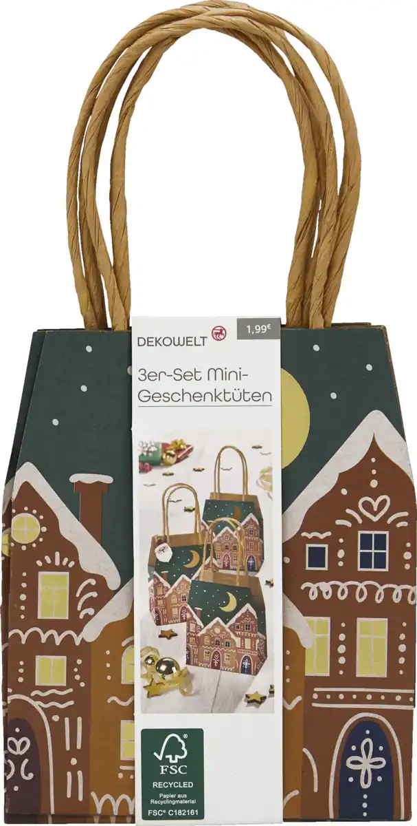 Bild 1 von DEKOWELT EB 3er-Set Minitüten Häuser HW 25