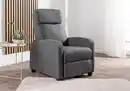 Bild 2 von Verstellbarer Relaxsessel mit Push-Back-Funktion, ca. 68,5 x 86 x 100 cm - Grau