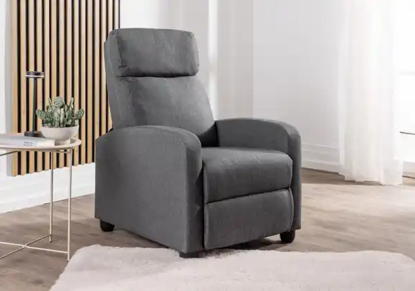 Bild 2 von Verstellbarer Relaxsessel mit Push-Back-Funktion, ca. 68,5 x 86 x 100 cm - Grau