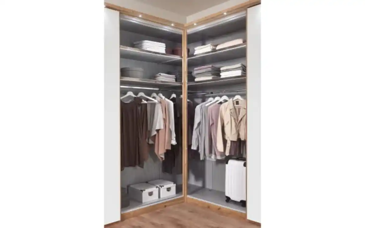 Bild 2 von Mondo - Schranksystem Clivo, Eiche Bianco Nachbildung/Glas champagner