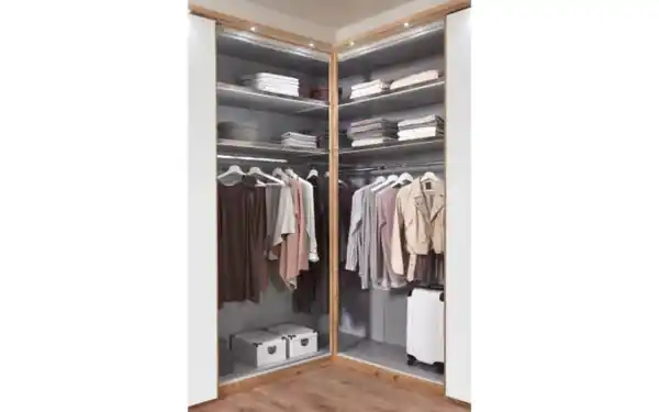 Bild 2 von Mondo - Schranksystem Clivo, Eiche Bianco Nachbildung/Glas champagner