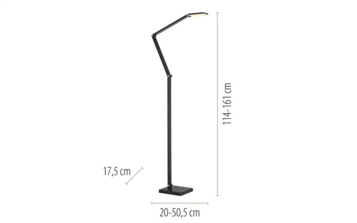 Bild 2 von LED-Stehleuchte Samsky, grau, inkl. CCT Funktion