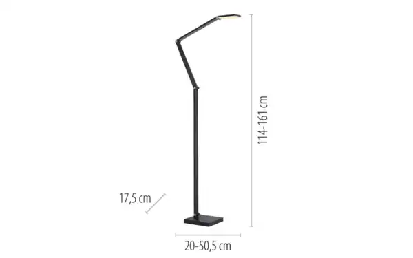 Bild 2 von LED-Stehleuchte Samsky, grau, inkl. CCT Funktion