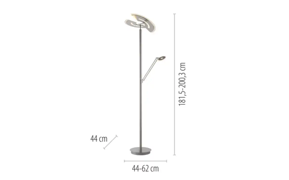 Bild 2 von LED-Standleuchte Mondo Rimo, stahl, inkl. CCT und Memoryfunktion