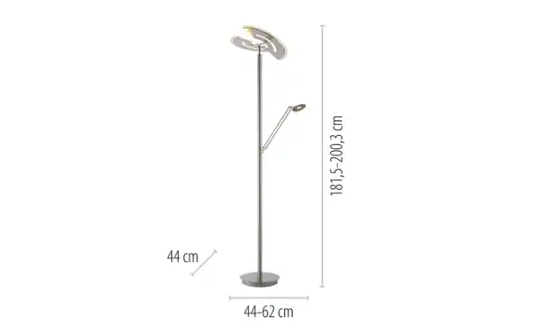 Bild 2 von LED-Standleuchte Mondo Rimo, stahl, inkl. CCT und Memoryfunktion