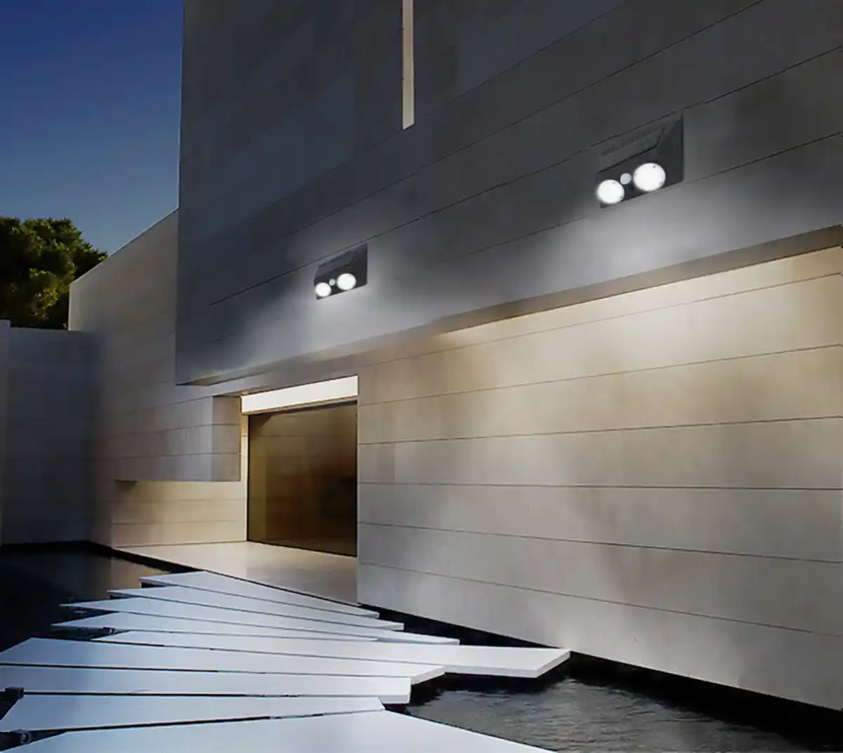 Bild 2 von LED Solar 2er Spotlicht