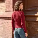 Bild 4 von Damen-Pullover mit Zopfstrickmuster