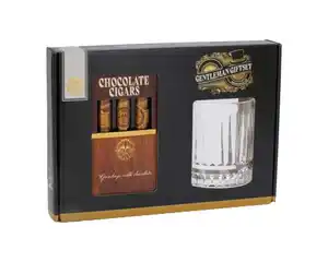 Schokozigarren mit Whiskyglas