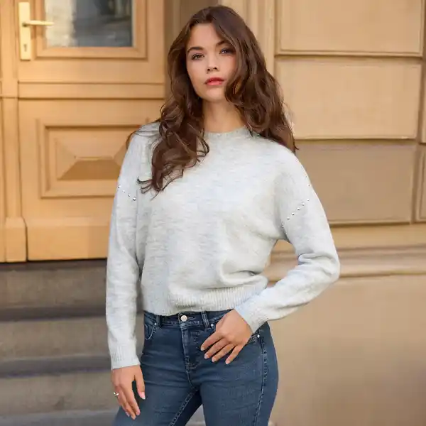 Bild 1 von Damen-Pullover mit Nieten-Details