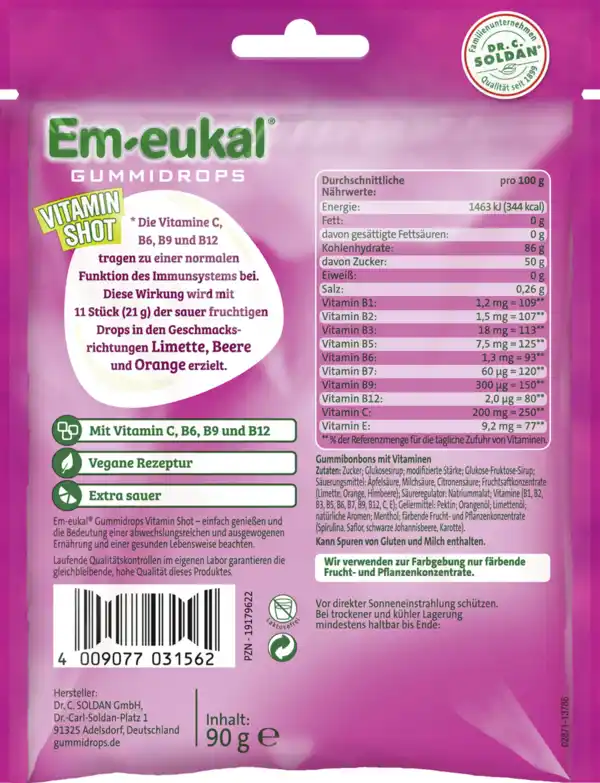 Bild 2 von Em-eukal Gummidrops Vitamin-Shot sauer, 90 g