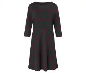 Kariertes Jacquard-Kleid