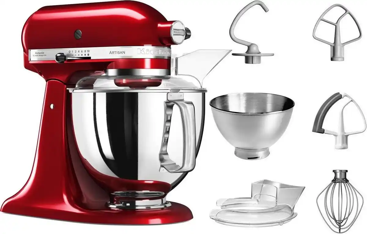 Bild 1 von KitchenAid Küchenmaschine 5KSM175PSECA LIEBESAPFEL-ROT, 300 W, 4,8 l Schüssel, mit Zubehör im Wert von ca. 112,-€ UVP