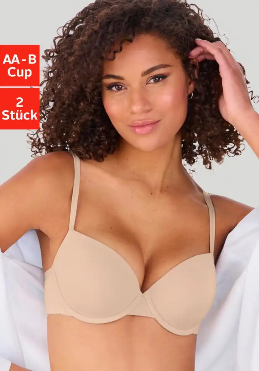 Bild 1 von petite fleur Push-up-BH (Packung, 2 Stück) mit Bügel, mit herausnehmbaren Kissen