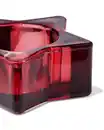 Bild 3 von Teelichthalter, 7,2 × 2,4 × 7,2 cm, Glas, Stern, rot