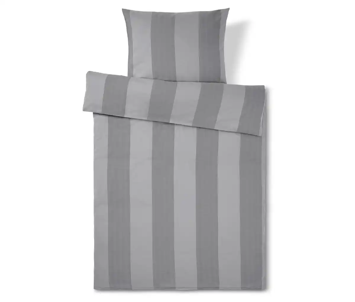 Bild 1 von Edelflanell-Bettwäsche, grau gestreift, Normalgröße