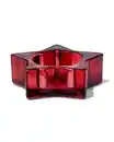 Bild 2 von Teelichthalter, 7,2 × 2,4 × 7,2 cm, Glas, Stern, rot