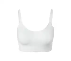 Seamless-Bustier mit Spitze, weiß