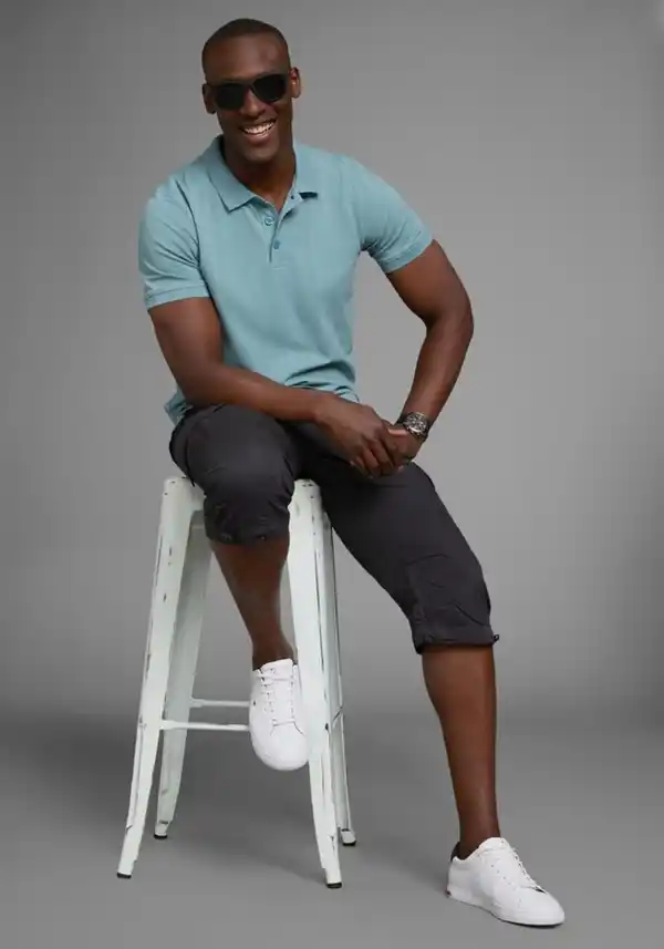 Bild 1 von Man's World Poloshirt Kurzarm, lockere Passform, unifarben