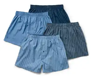4 Flanell-Boxershorts, gestreift