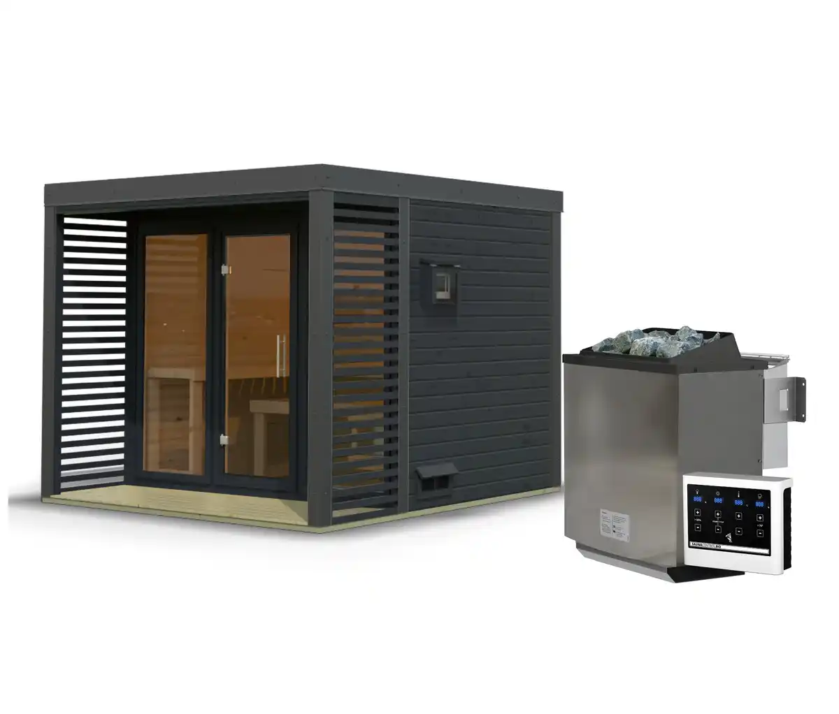 Bild 1 von Karibu Saunahaus »Alice 3«, anthrazit