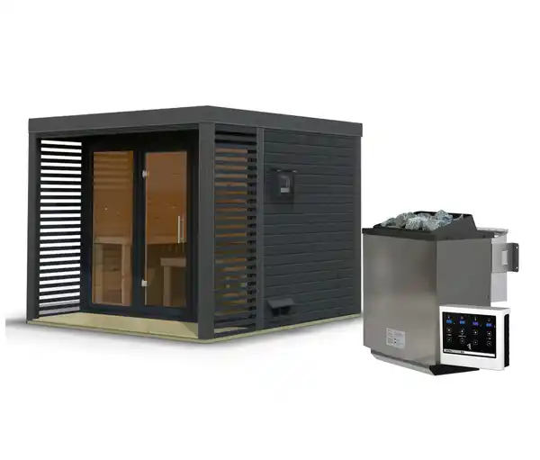 Bild 1 von Karibu Saunahaus »Alice 3«, anthrazit