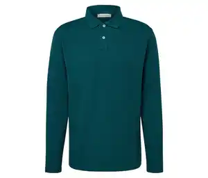 Langarm-Poloshirt, grün