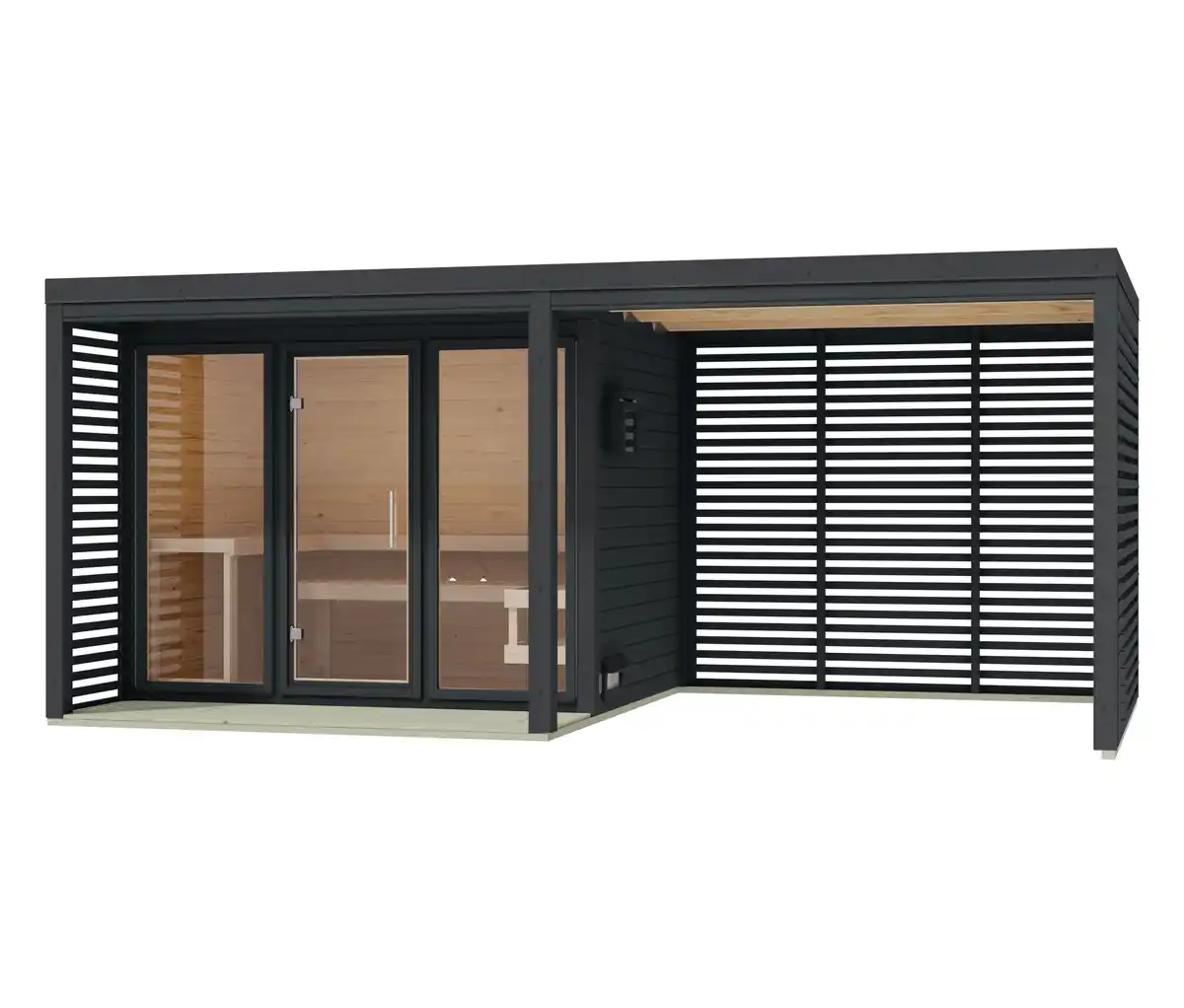 Bild 1 von Karibu Saunahaus »Alice 3«, Anbau, anthrazit