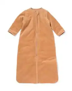 Schlafsack mit abnehmbaren Ärmeln aus Samt, 3,0 TOG beige