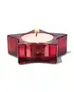 Bild 1 von Teelichthalter, 7,2 × 2,4 × 7,2 cm, Glas, Stern, rot