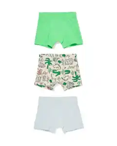 Kinder-Boxershorts Dschungel – 3 Stück hellblau