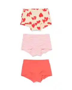 Kinder-Boxershorts, Herzen – 3 Stück rot